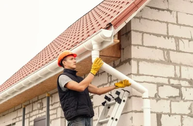Pose et remplacement de gouttières à Hinges